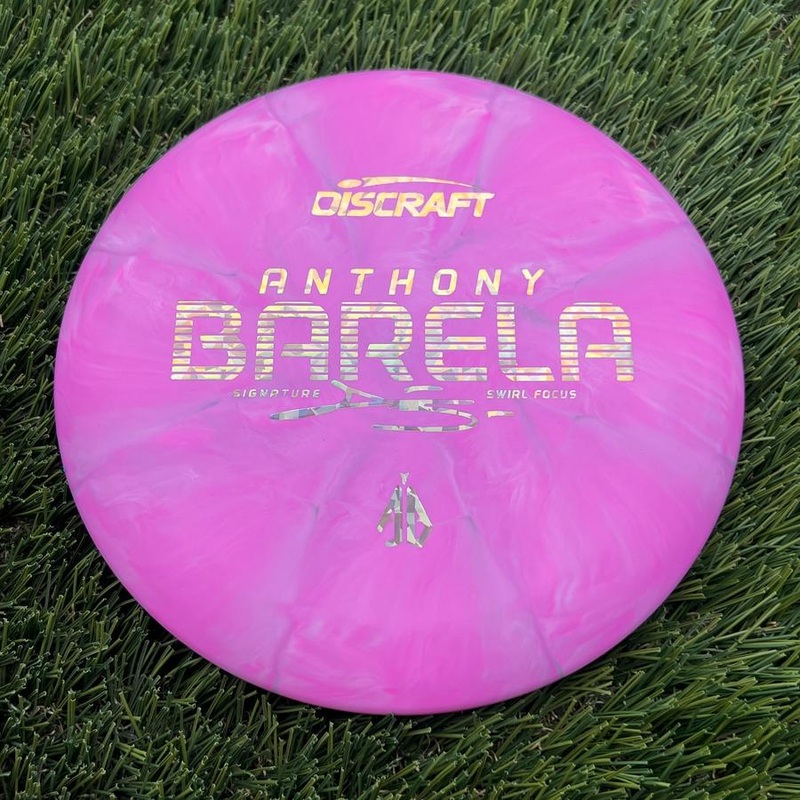 Discraft Crazy Tough CT Swirl Focus with Anthony Barela Signature – AB Stamp – 175.34g – Pastel Pink