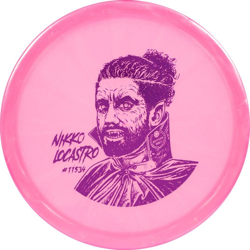 Westside Limited Edition 2020 Team Series Nikko Locastro Moonshine Glow Chameleon VIP-X Anvil Midrange Golf Disc
