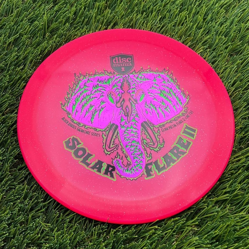 Discmania C-Line Glow Metal Flake FD3 with Alden Harris Signature Series Solar Flare II (Triple Foil) Stamp – 175.44g – Pink