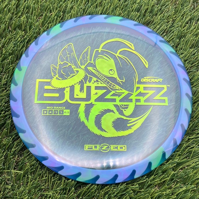 Discraft Elite Z FuZed Line with Saw Pattern Buzzz with Big Bee with Saw Blade – “Buzzzsaw” Stamp – 175.2g – Blue