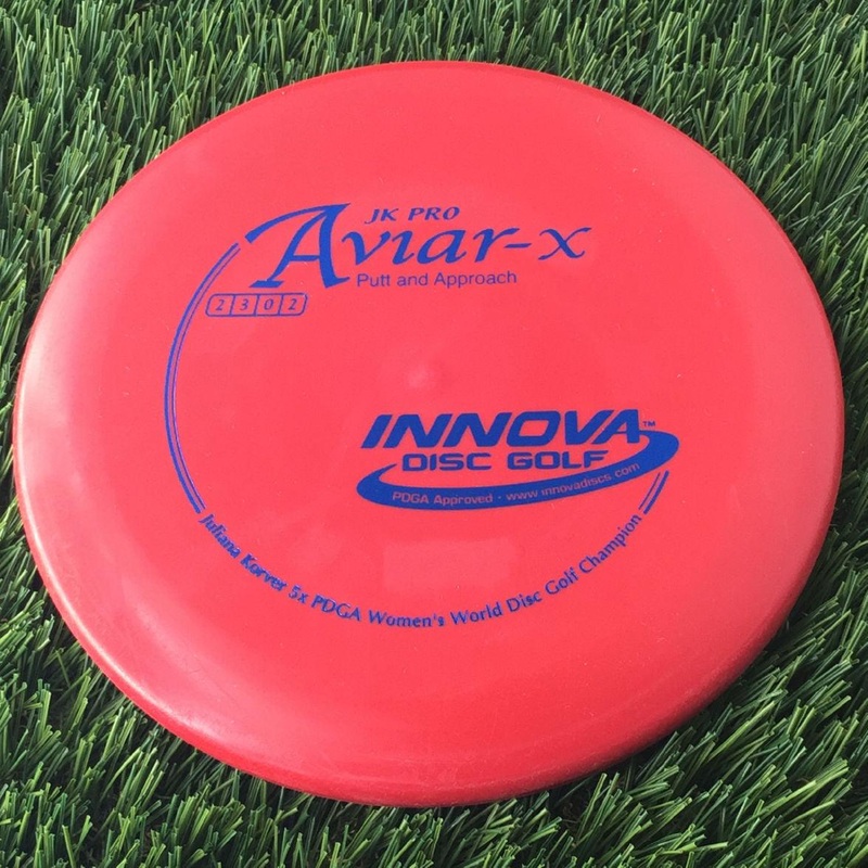 Innova Pro JK Aviar-x with Juliana Korver 5x PDGA Women’s World Disc Golf Champion Stamp – 168g Red