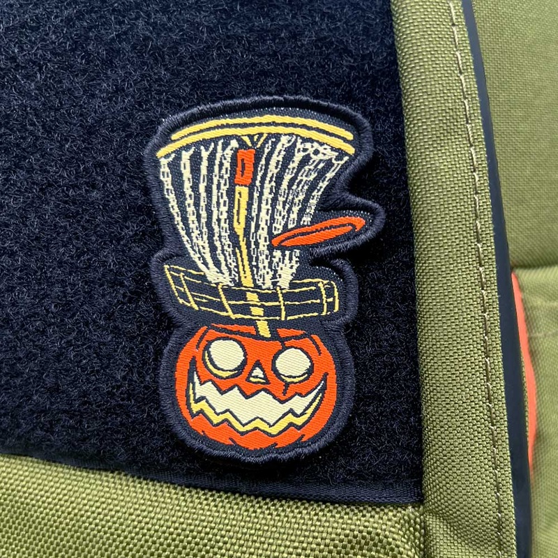 Halloween Pumpkin Basket Disc Golf Patches