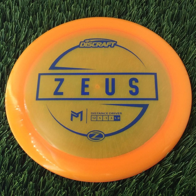 Discraft Elite Z Zeus with PM Logo Stock Stamp Stamp – 172g – Translucent Orange