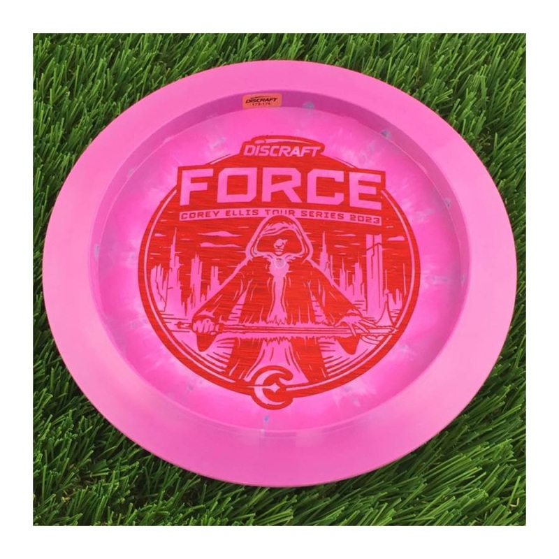 Discraft ESP Swirl Force with Corey Ellis Tour Series 2023 Stamp – 174g – Solid Purple