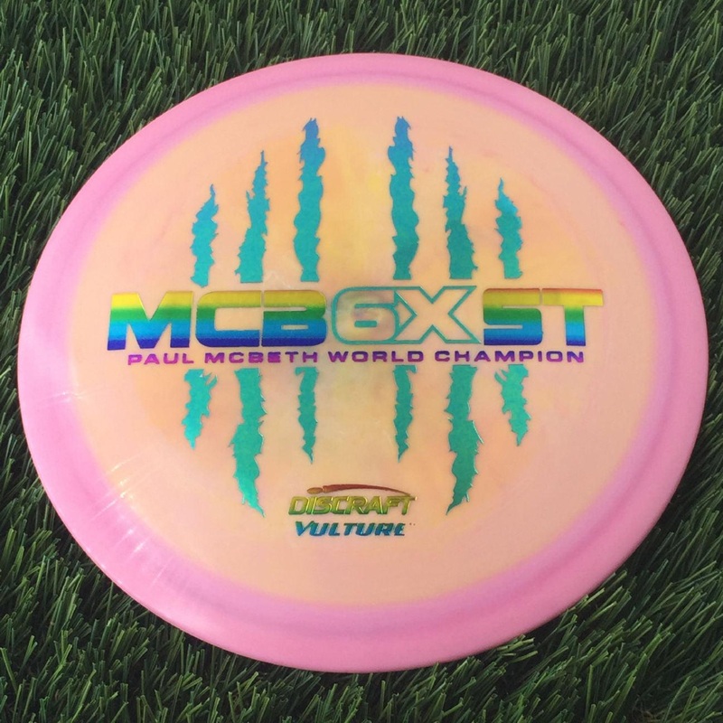 Discraft ESP Swirl Vulture with McBeast 6X Claw PM World Champ Stamp – 174g – Solid Pink
