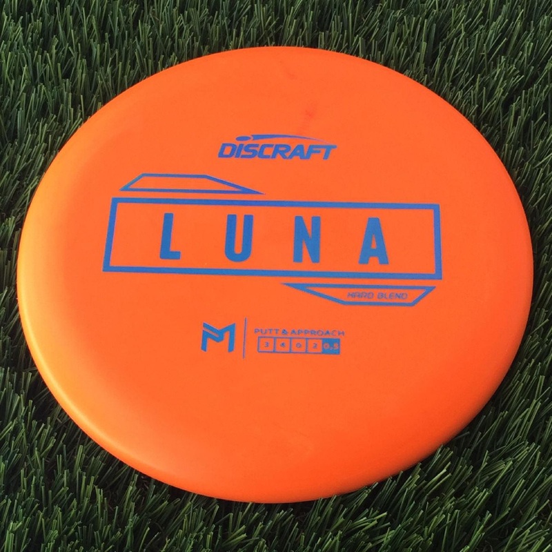 Discraft Putter Line Hard Luna with PM Logo Stock Stamp Stamp – 173g Orange