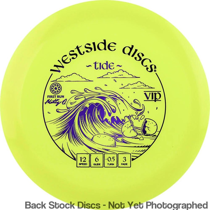 Westside VIP Tide Distance Driver with First Run Matty O. – Matt Orum Stamp [Back Stock Inventory – Disc and Stamp Color WILL VARY]