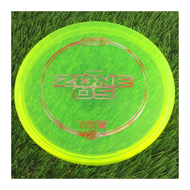 Discraft Elite Z Zone OS with First Run Stamp – 174g – Translucent Yellow