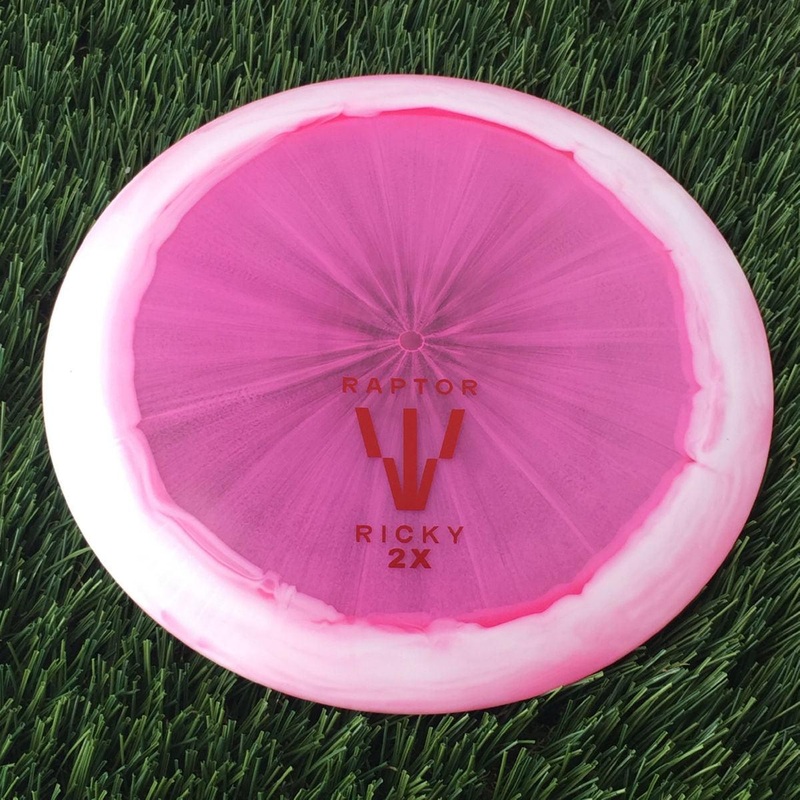 Dynamic Discs Lucid Ice Orbit Trespass with Raptor ClaW – Ricky 2x World Champ Stamp – 175g – Translucent Pink