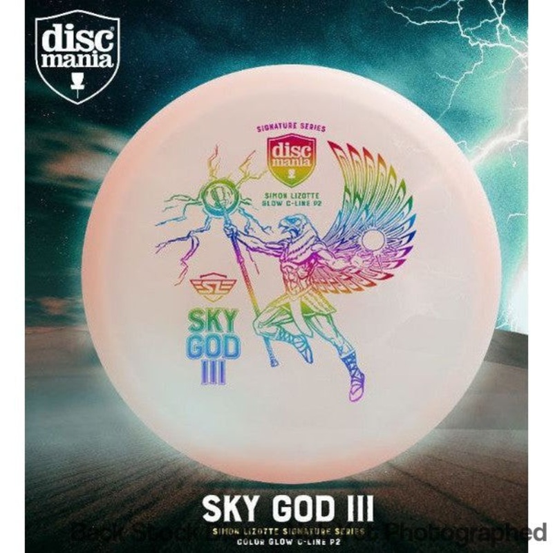 Discmania C-Line Color Glow P2 Putter with Signature Series Simon Lizotte SKY GOD III Stamp [Back Stock Inventory – Disc and Stamp Color WILL VARY]