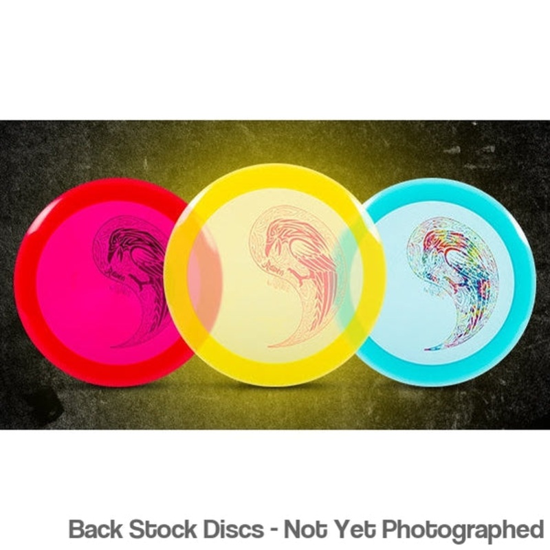 Dynamic Discs Lucid Ice Sheriff Distance Driver with Raven Klein Yin and Yang Stamp [Back Stock Inventory – Disc and Stamp Color WILL VARY]