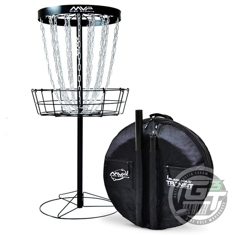 MVP Black Hole Pro 24-Chain Disc Golf Basket w/ Transit Bag