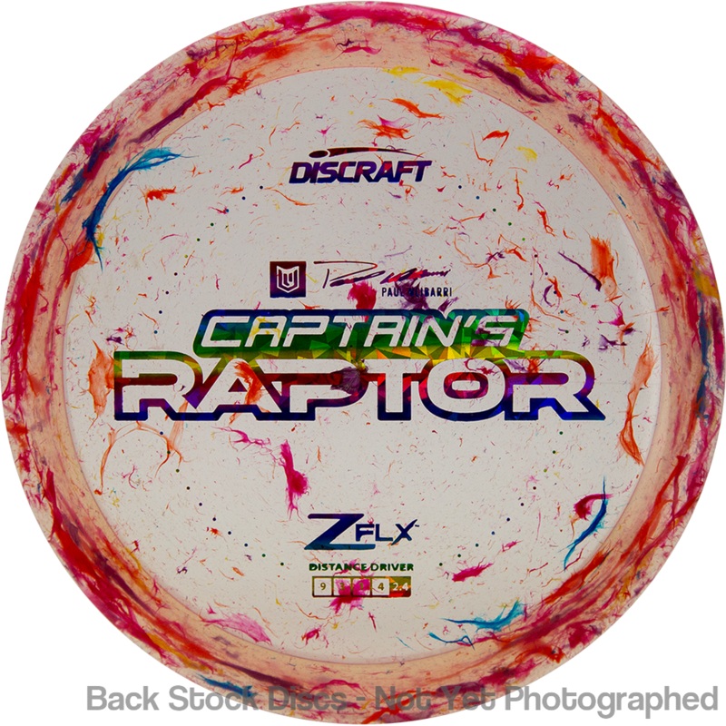 Discraft Jawbreaker Z FLX Captain’s Raptor Distance Driver with Paul Ulibarri – 2023 Stamp [Back Stock Inventory – Disc and Stamp Color WILL VARY]