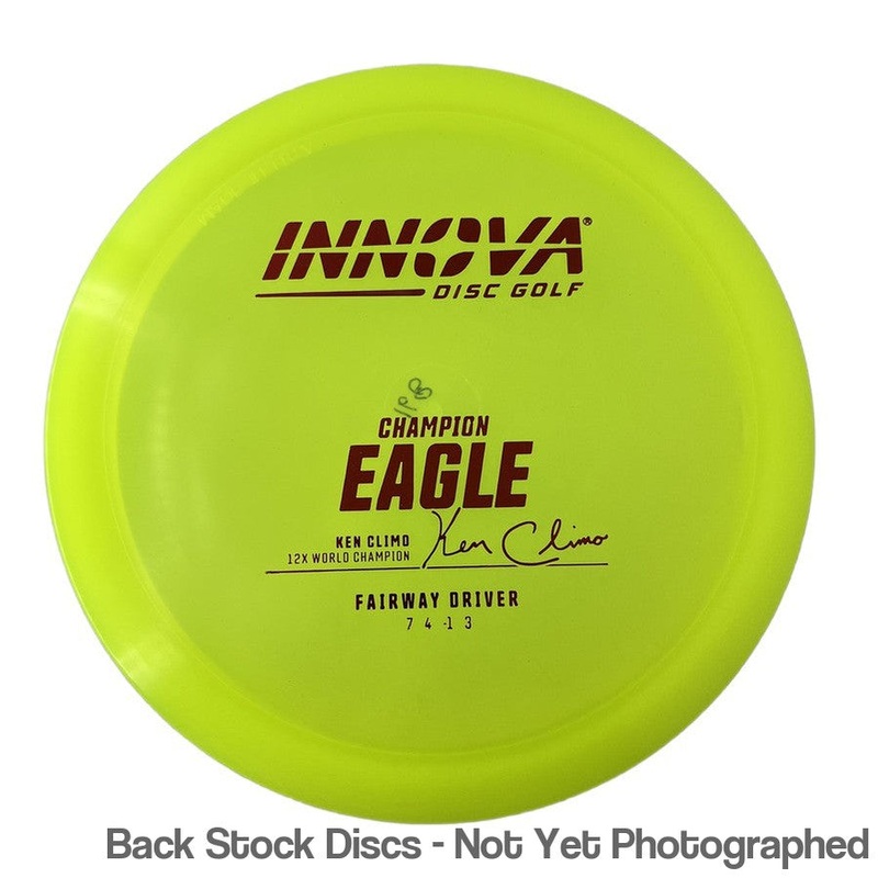 Innova Champion Eagle Fairway Driver with Ken Climo 12X World Champion Signature Burst Logo Stock Stamp [Back Stock Inventory – Disc and Stamp Color WILL VARY]