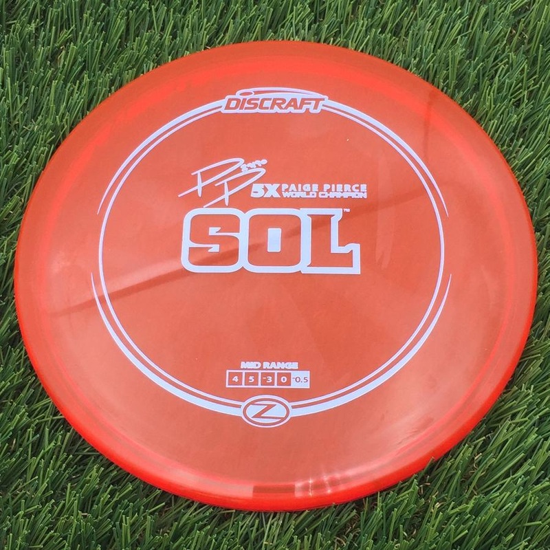 Discraft Elite Z Sol with PP 29190 5X Paige Pierce World Champion Stamp – 171.7g – Red