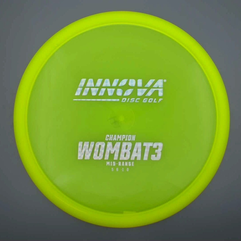 Innova Champion Wombat3 with Burst Logo Stock Stamp – 172.5g – Highlighter Yellow