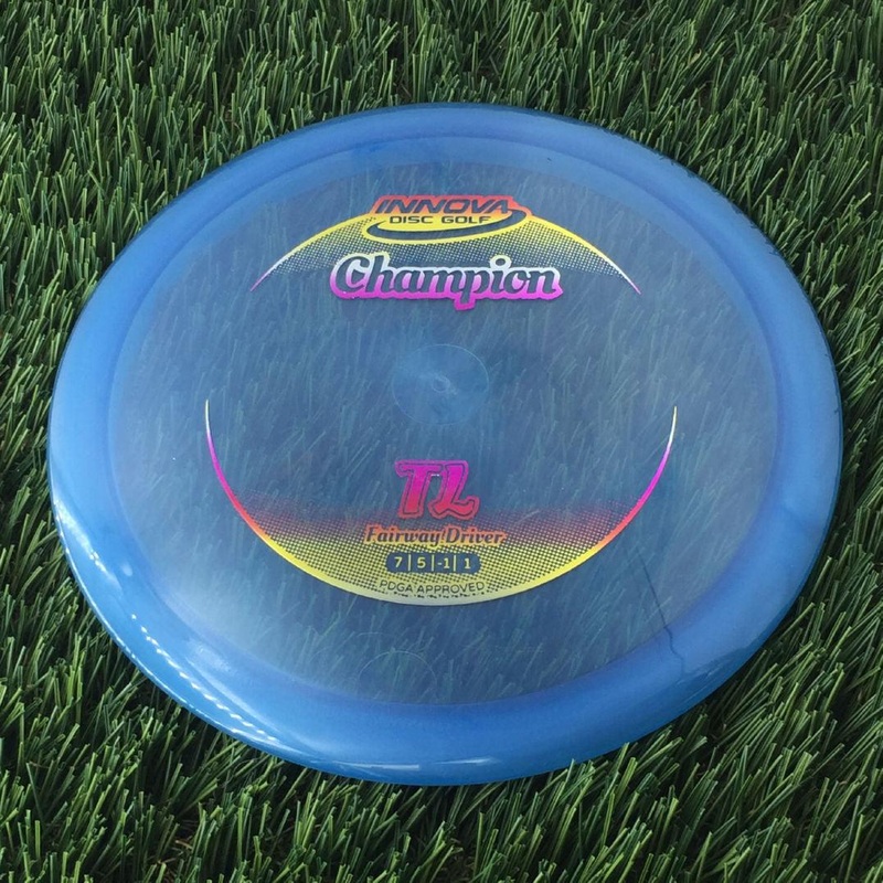 Innova Champion TL with Circle Fade Stock Stamp – 167g – Translucent Blue