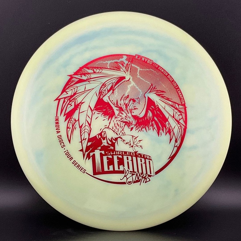 Swirled Star Teebird – 2018 KJ Nybo TS – XL Stamp – Iced Mint + Blue