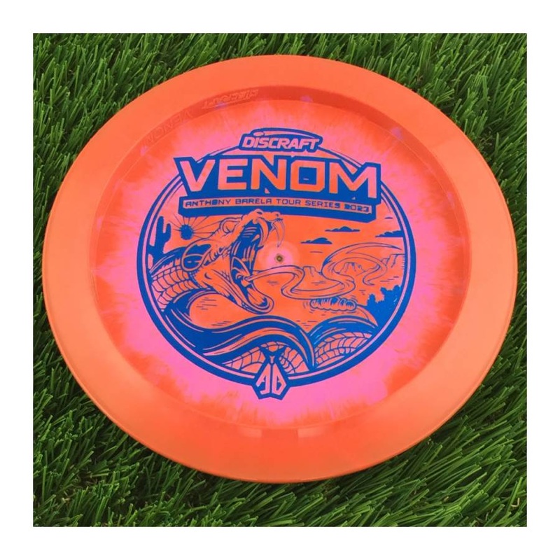 Discraft ESP Swirl Venom with Anthony Barela Tour Series 2023 Stamp – 174g – Solid Dark Orange