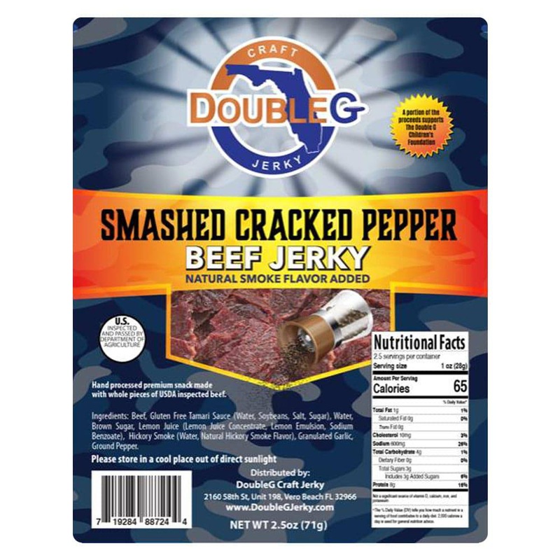 Double G Craft Beef Jerky – Smashed Cracked Pepper
