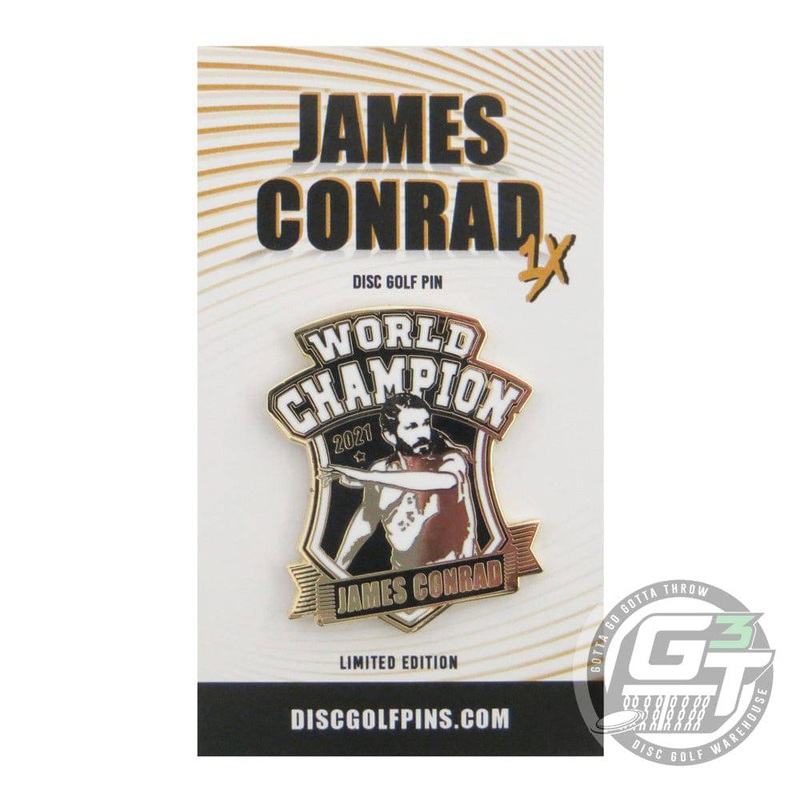 Disc Golf Pins James Conrad Series 2021 World Champion Enamel Disc Golf Pin