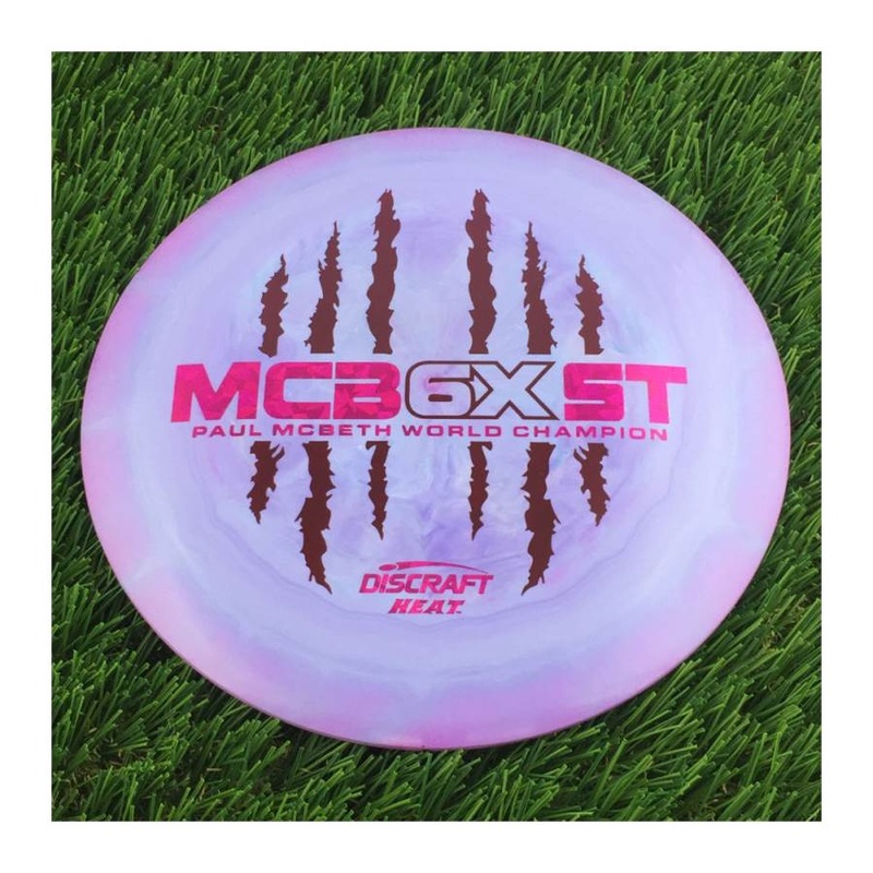 Discraft ESP Swirl Heat with McBeast 6X Claw PM World Champ Stamp – 174g – Solid Purple
