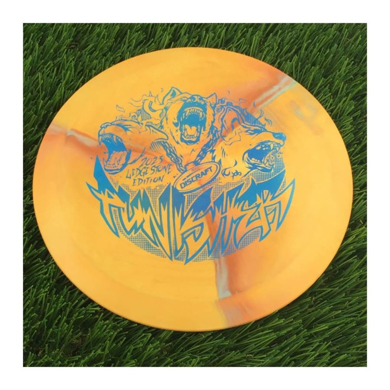 Discraft ESP Swirl Punisher with 2023 Ledgestone Edition – Wave 3 Stamp – 174g – Solid Light Orange