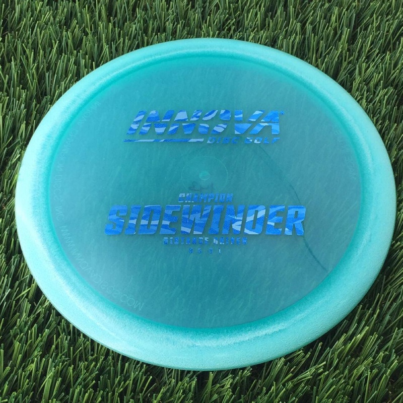 Innova Champion Sidewinder with Burst Logo Stock Stamp – 143g – Translucent Teal Green