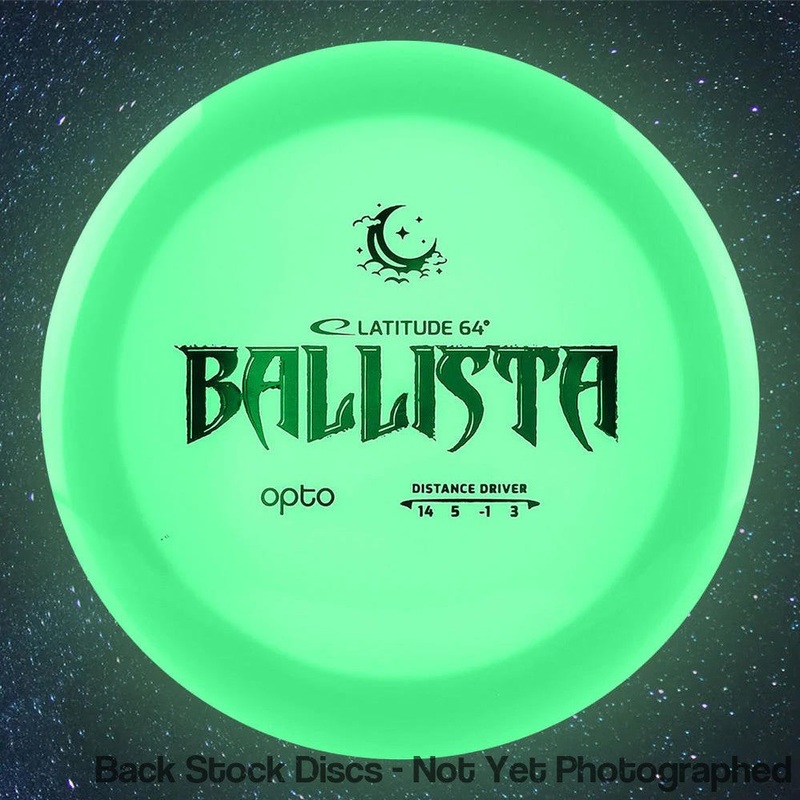 Latitude 64 Opto Moonshine Glow Ballista Distance Driver with Opto Moonshine Glow Logo Stock Stamp [Back Stock Inventory – Disc and Stamp Color WILL VARY]