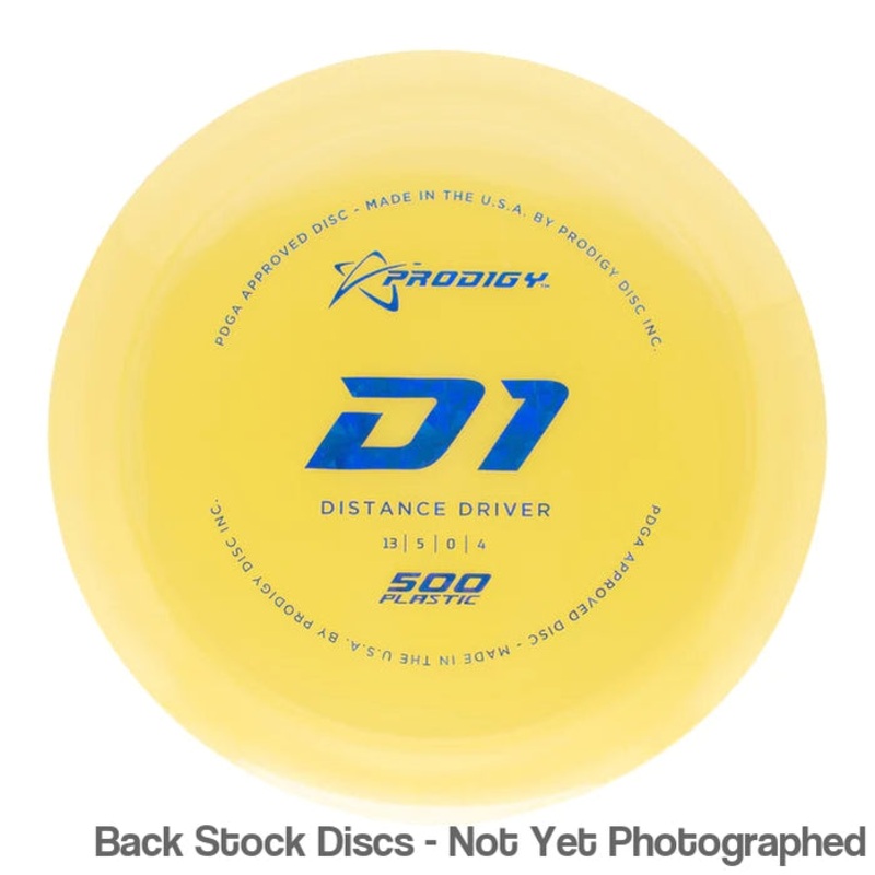 Prodigy 500 D1 Distance Driver (Stock Stamp) [Back Stock Inventory – Disc and Stamp Color WILL VARY]
