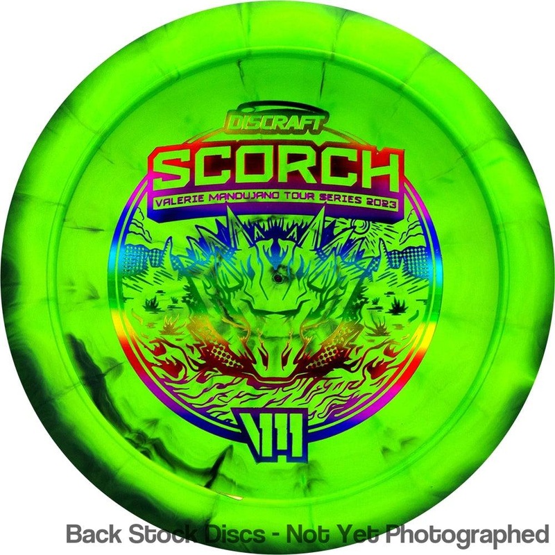 Discraft ESP Swirl Scorch Distance Driver with Valerie Mandujano Tour Series 2023 Stamp [Back Stock Inventory – Disc and Stamp Color WILL VARY]