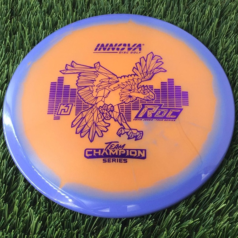 Innova Halo Champion Roc Rancho with Kevin “KJUSA” Jones Tour Series – Team Champion Series 2024 Stamp – 176g – Translucent Orangish Purple