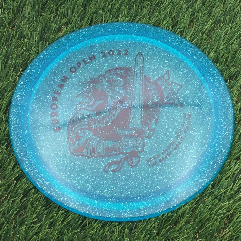 Discmania C-Line Metal Flake FD3 with European Open 2022 – The Beast – Nokia, Finland Stamp – 176g – Translucent Blue