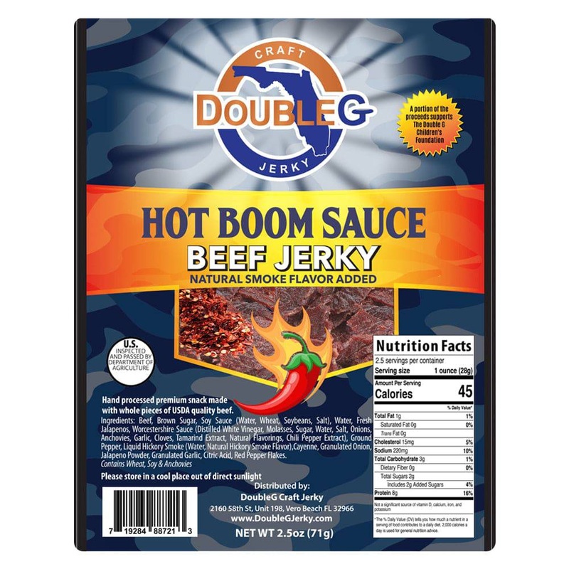 Double G Craft Beef Jerky – Hot Boom Sauce