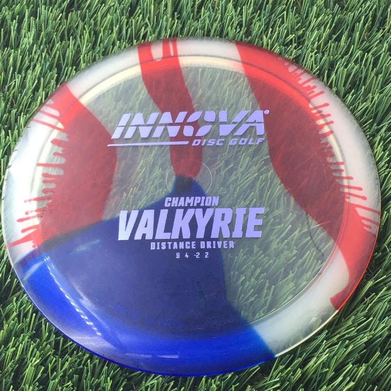 Innova Champion I-Dye Valkyrie with Burst Logo Stock Stamp – 175g – Translucent Flag