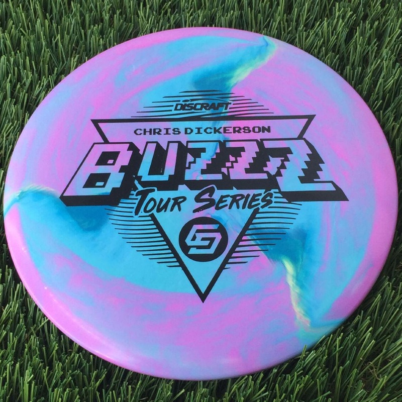 Discraft ESP Swirl Buzzz with Chris Dickerson Tour Series 2022 Stamp – 180g Bluish Pink