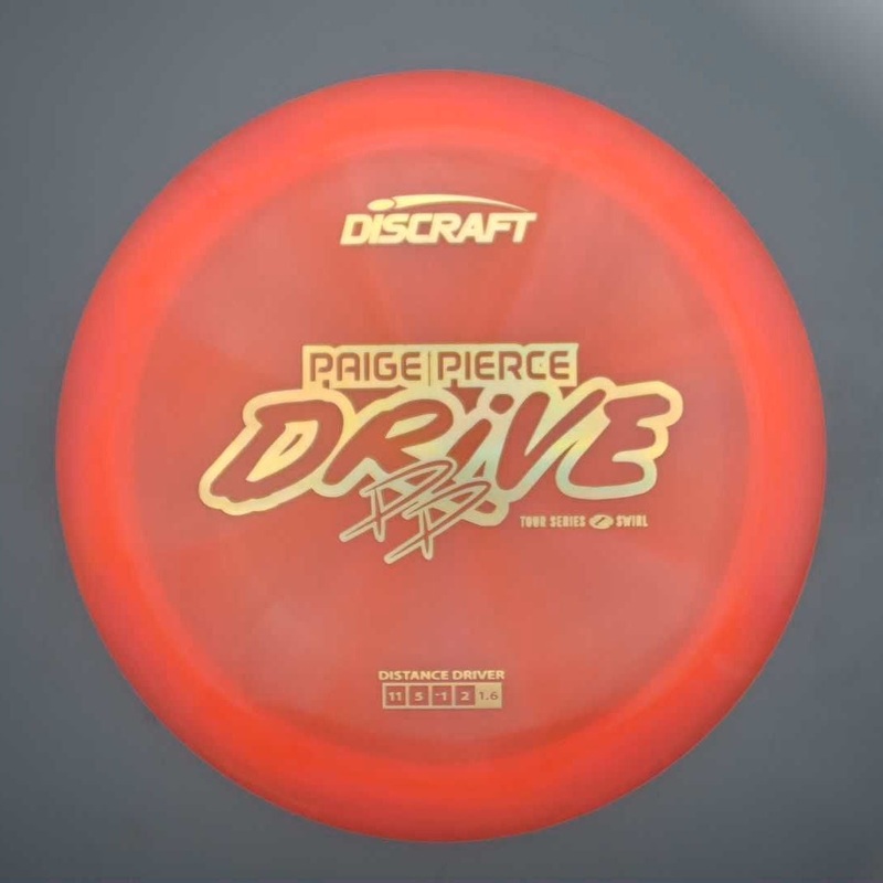 Discraft Elite Z Swirl Drive with Paige Pierce 2025 Tour Series Stamp – 175.6g – Orange