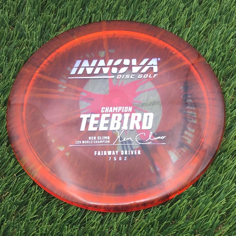 Innova Champion I-Dye Teebird with Ken Climo 12x World Champion Burst Logo Stamp – 171g – Translucent Dyed