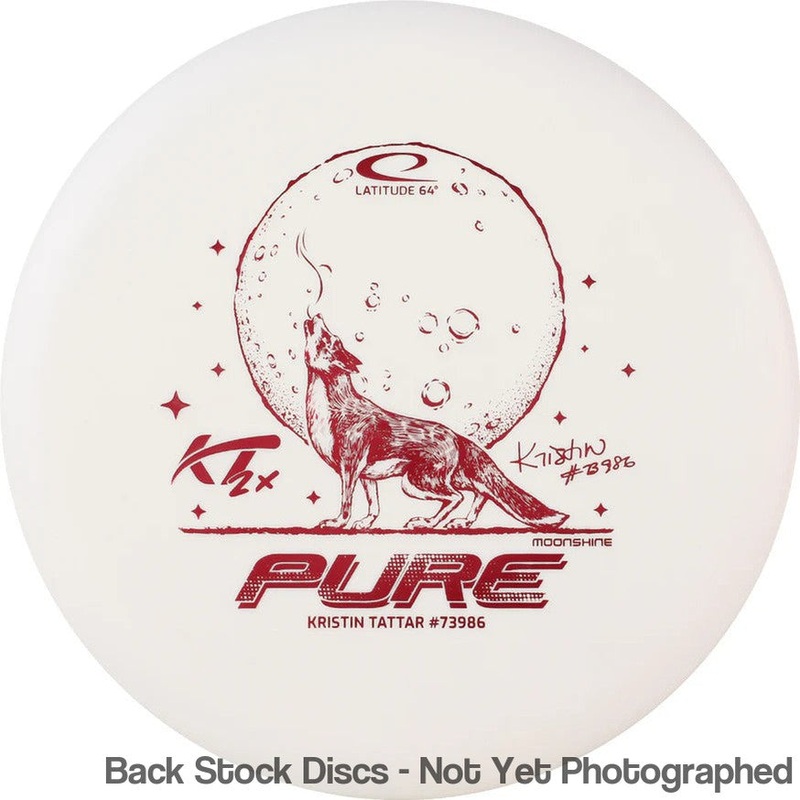 Latitude 64 Zero Line Medium Moonshine Glow Pure Putter with KT 2x – Kristin Tattar #73986 w/ Signature Stamp [Back Stock Inventory – Disc and Stamp Color WILL VARY]