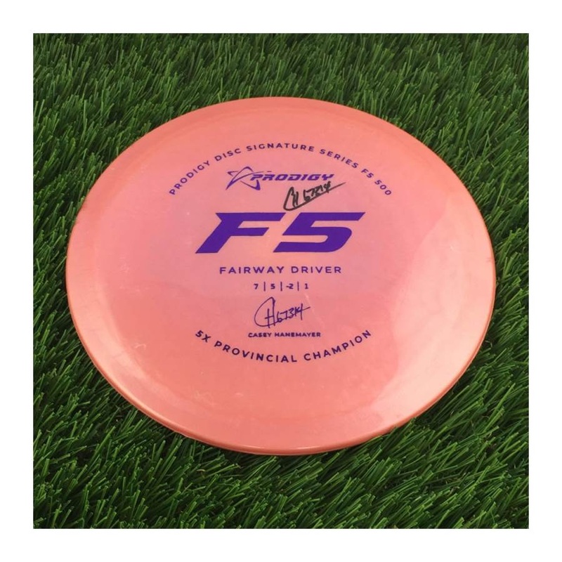 Prodigy 500 F5 with 2022 Signature Series Casey Hanemayer 5X Provincial Champion Stamp – 174g – Solid Orange