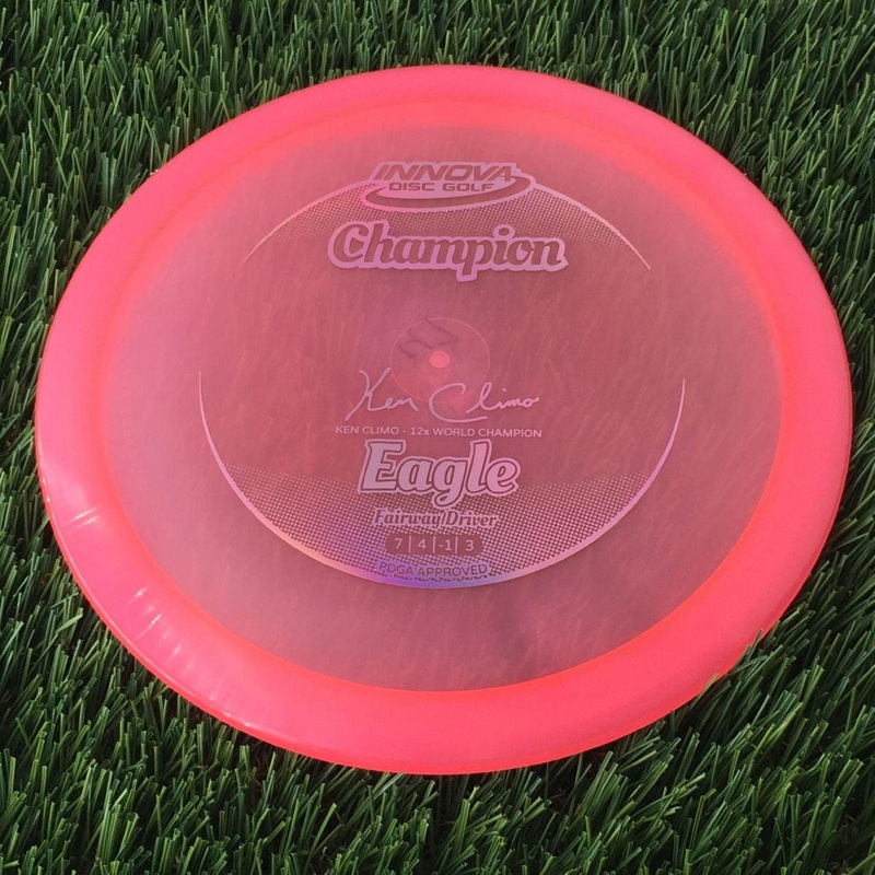 Innova Champion Eagle with Ken Climo – 12x World Champion New Stamp Stamp – 147g – Translucent Pink