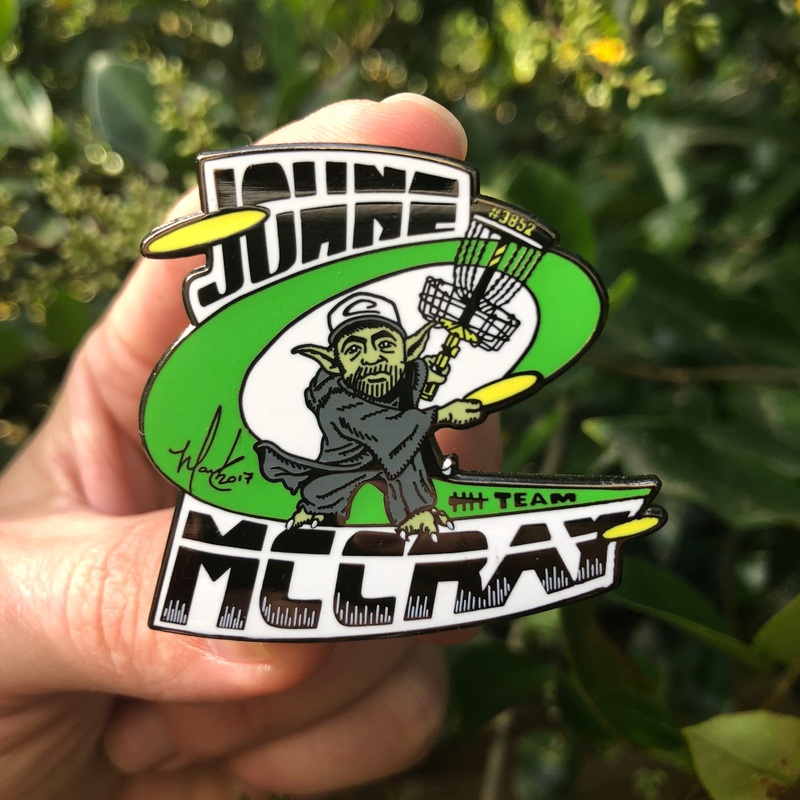 JohnE McCray Jem Yoda Series 2 Disc Golf Pin