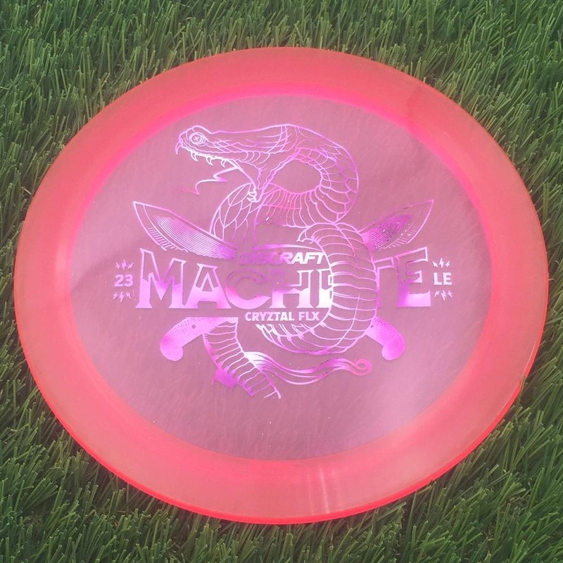 Discraft CryZtal Flx Machete with 2023 Ledgestone Edition – Wave 2 Stamp – 174g – Translucent Pink