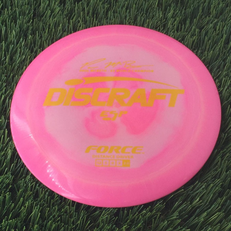 Discraft ESP Force with Paul McBeth – 6x World Champion Signature Stamp – 172g Pink