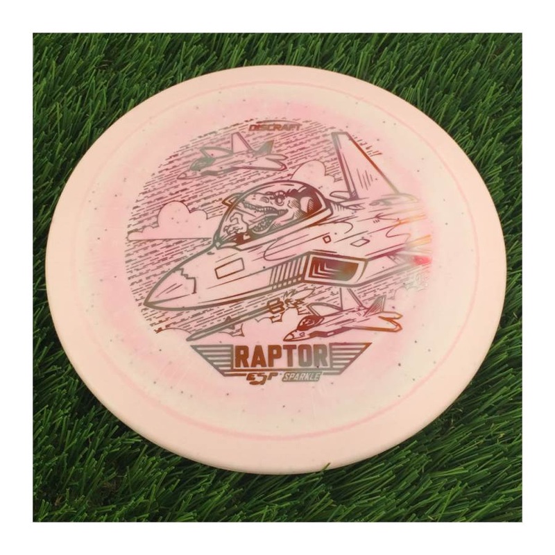 Discraft ESP Lite Sparkle Raptor with 2023 Ledgestone Edition – Wave 3 Stamp – 166g – Solid Pastel Pink