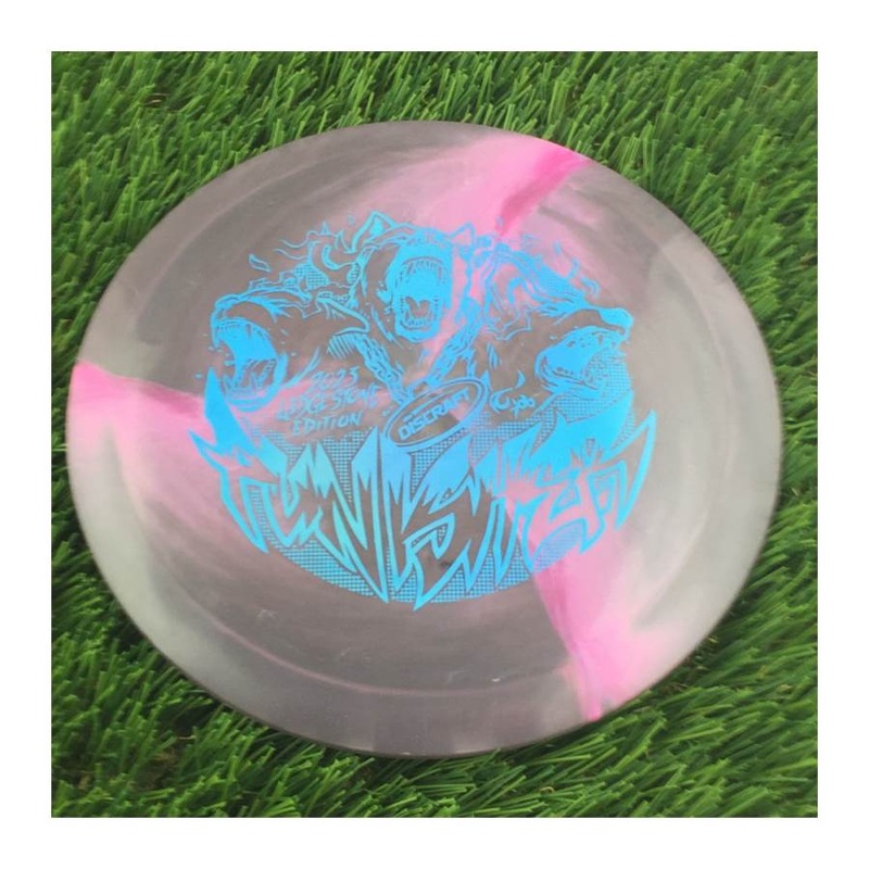 Discraft ESP Swirl Punisher with 2023 Ledgestone Edition – Wave 3 Stamp – 174g – Solid Dark Purple