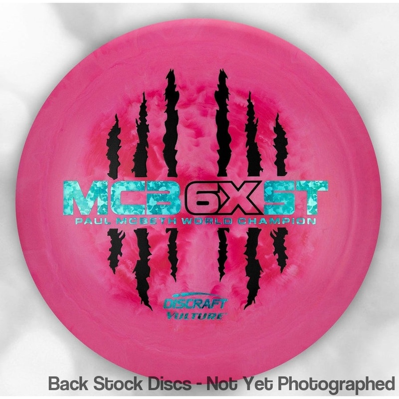 Discraft ESP Swirl Vulture Fairway Driver with McBeast 6X Claw PM World Champ Stamp [Back Stock Inventory – Disc and Stamp Color WILL VARY]