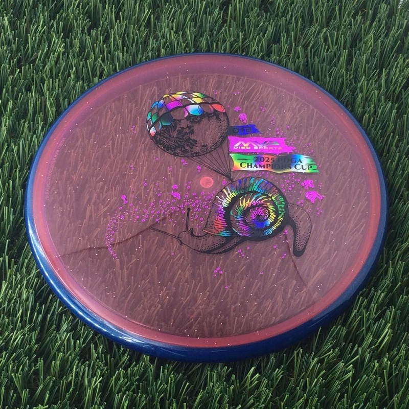 Axiom Prism Proton Soft Envy with OTB Champions Cup 2025 – Snail Mail by Pirate Nate Stamp – 172g – Blue Rim Pink