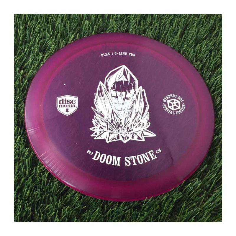 Discmania Flex 1 C-Line FD3 with Doom Stone – Mystery Box Special Edition Stamp – 173g – Translucent Purple