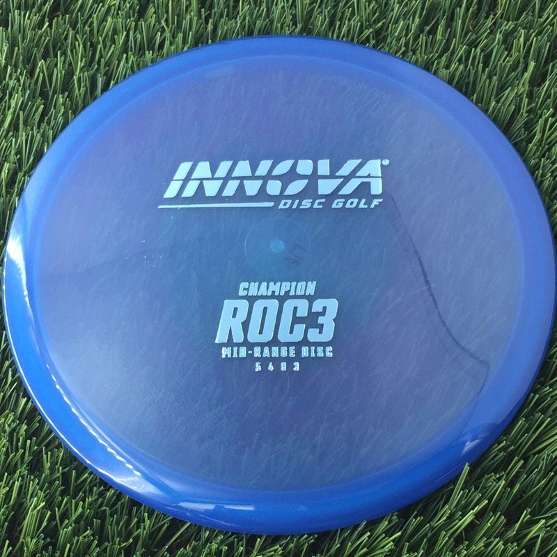 Innova Champion Roc3 with Burst Logo Stock Stamp – 176g – Translucent Blue